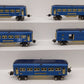MTH 10-1064 O Gauge Blue Comet Passenger Car Set (Set of 5) VG