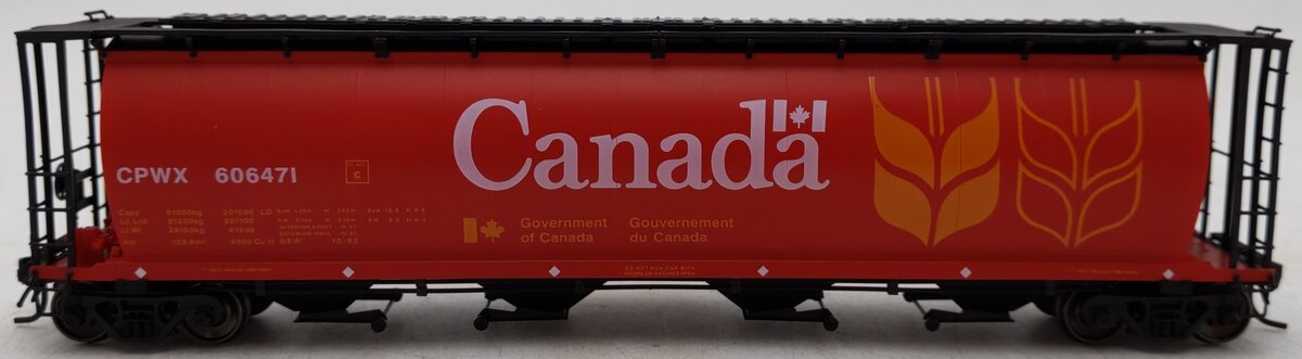 InterMountain 45102-36 HO CPWX Cylindrical Hopper Car #606471 EX/Box