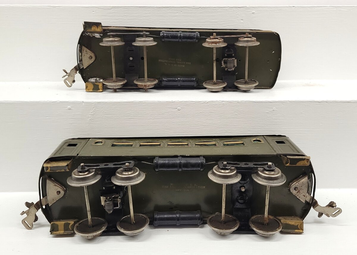 Lionel Standard Gauge Vintage NYC Tinplate Passenger Cars: 35,36  [2] VG
