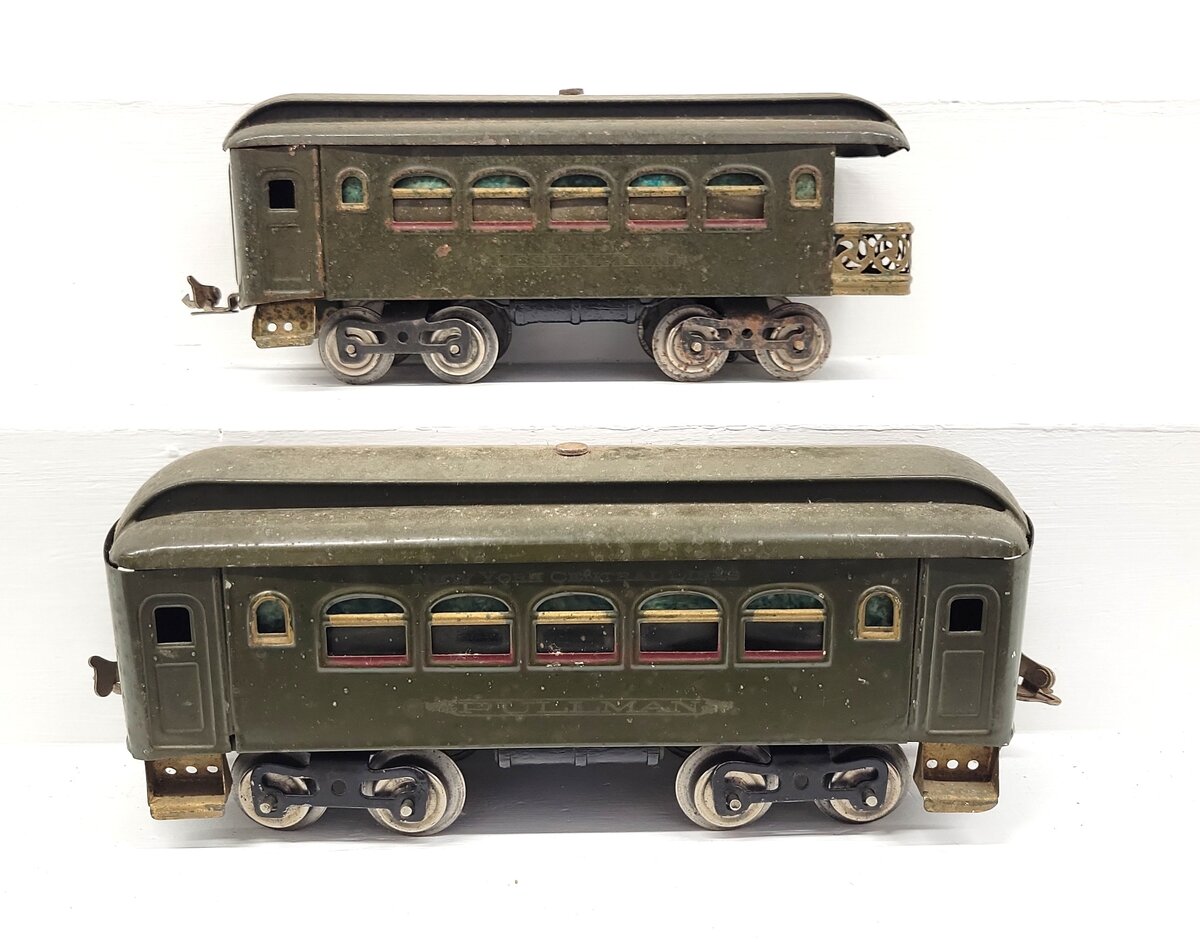 Lionel Standard Gauge Vintage NYC Tinplate Passenger Cars: 35,36  [2] VG