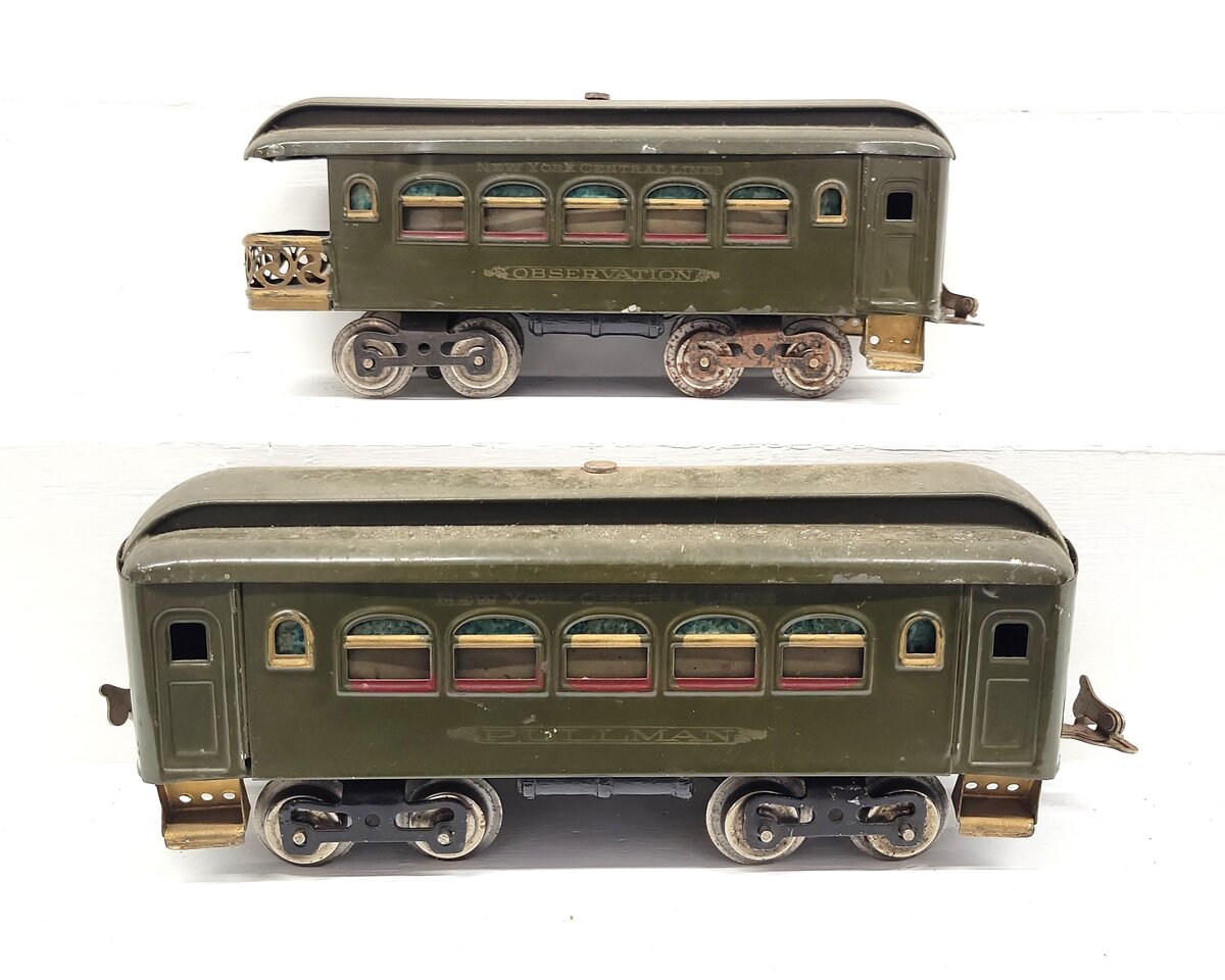 Lionel Standard Gauge Vintage NYC Tinplate Passenger Cars: 35,36  [2] VG