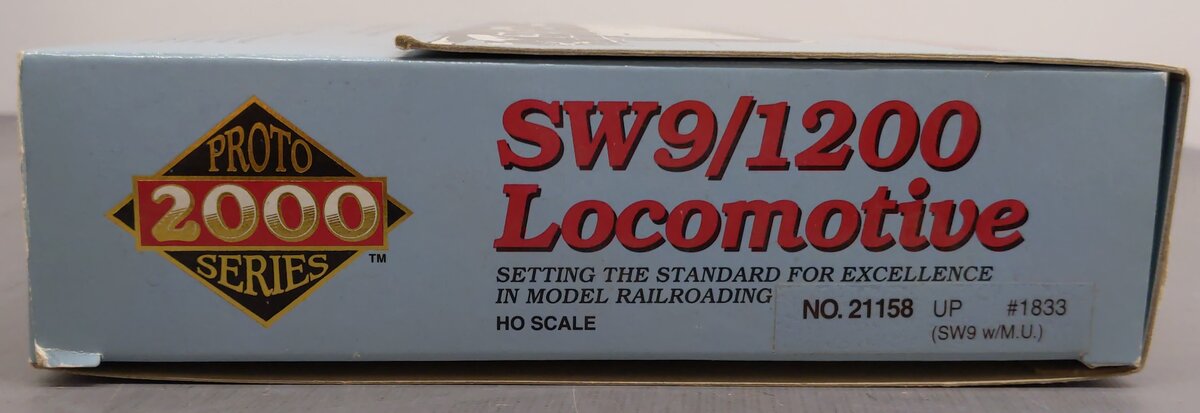 Proto 2000 21158 Union Pacific SW9/1200 Diesel Locomotive #1833 w/M.U. EX/Box