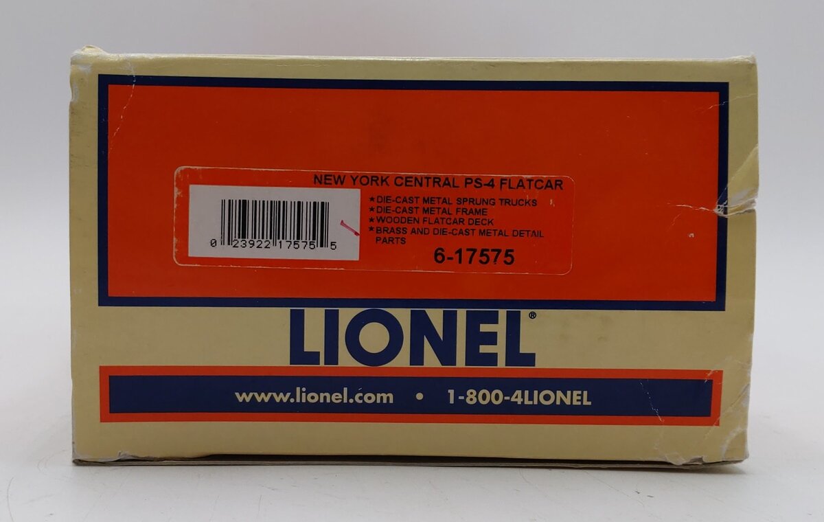 Lionel 6-17575 O Gauge New York Central PS-4 Flatcar with Wooden Deck #506098 LN/Box