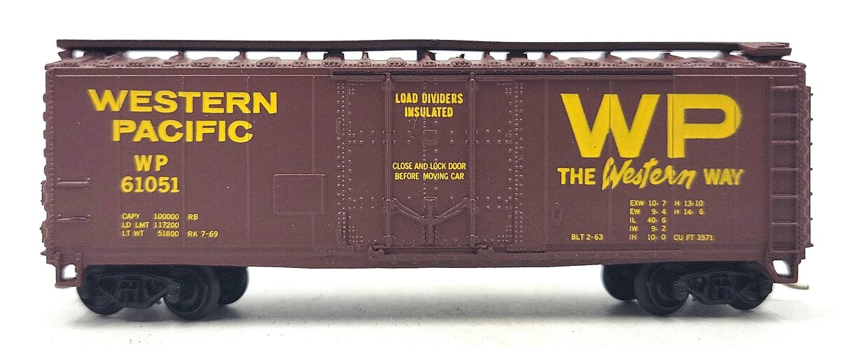 Atlas 3301 N Scale Western Pacific 40' Plug Door Boxcar LN/Box