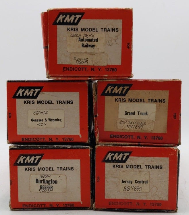 KMT O Scale Assorted Boxcars [5] VG/Box