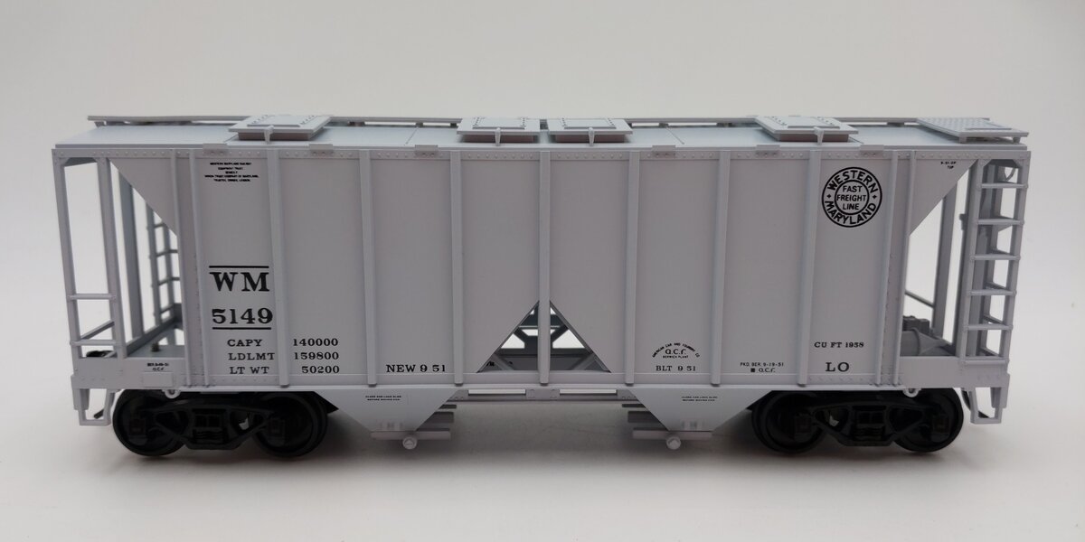 Weaver O Scale Western Maryland "WMRHS' AC-2 Covered Hopper #5149 (2-Rail) EX/Box