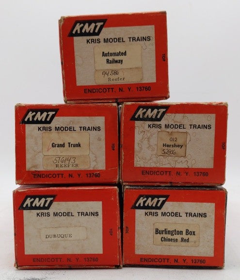 KMT O Scale Assorted Boxcars [5] VG/Box