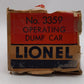 Lionel 3359-55 Vintage O Operating Twin Bin Dump Car EX/Box
