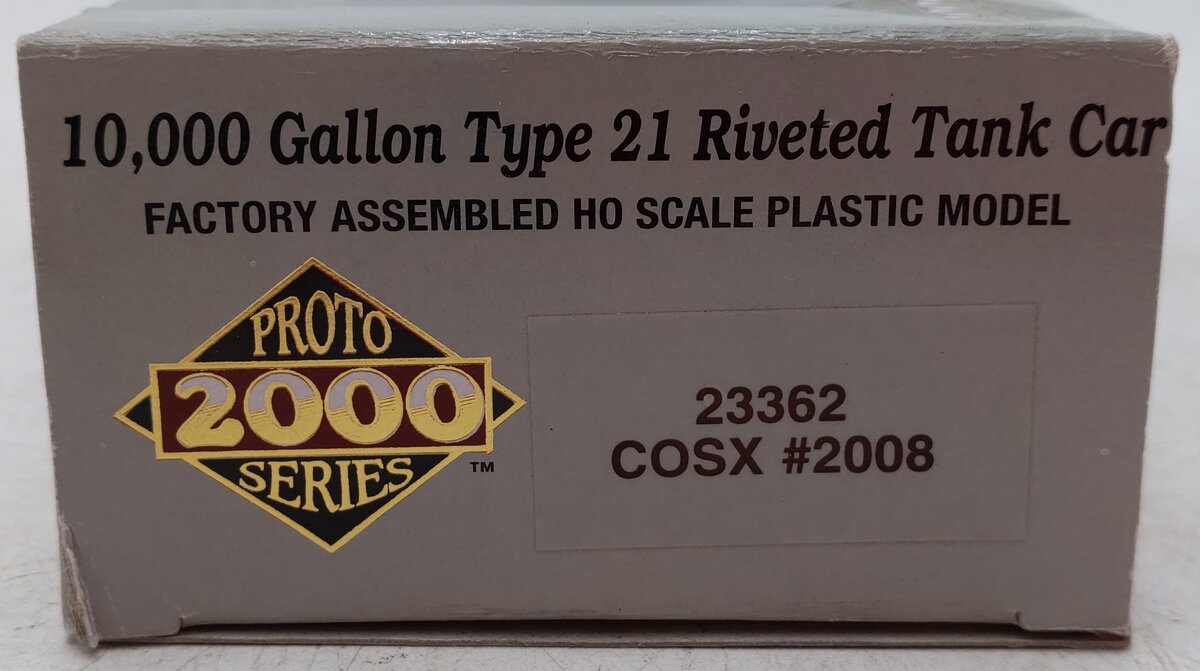 Proto 2000 23362 HO COSX 10,000 Gallon Type 21 Riveted Tank Car #2008 EX/Box