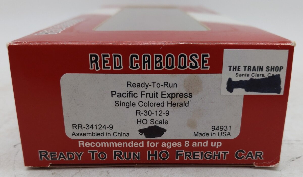 Red Caboose 34124-9 HO Scale Weathered Pacific Fruit Express Reefer Car #94931/Box