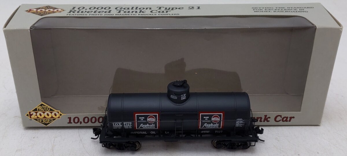 Proto 2000 101318 HO Imperial Oil 10k Gallon Type 21 Riveted Tank Car #7127 EX/Box