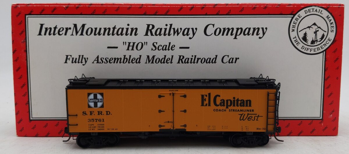 InterMountain 41102-07 HO Scale Santa Fe El Capitan Refrigerator Car #35761 VG/Box