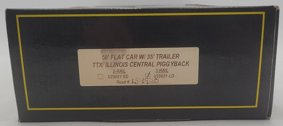 Weaver U23021S O Scale 2-Rail Illinois Central Flat Car #154920 EX/Box
