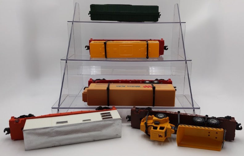 Lionel 6-9121, 6-9742, 6802, 6818 Boxcar and Flat Cars with Custom Loads [5] VG