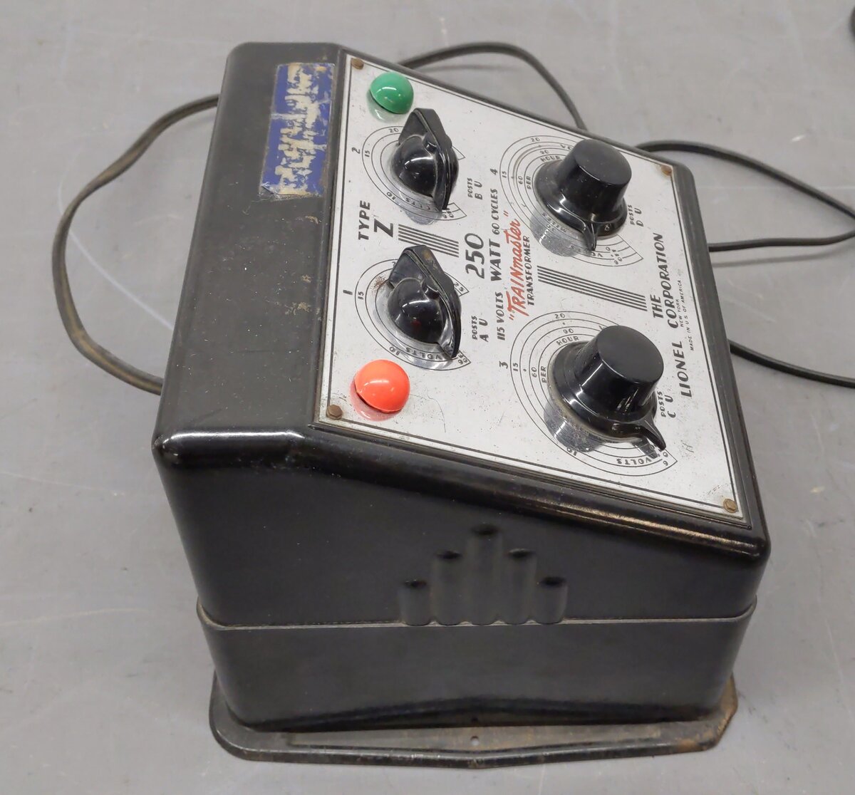 Lionel O Postwar Type Z 250 Watt Trainmaster Transformer VG