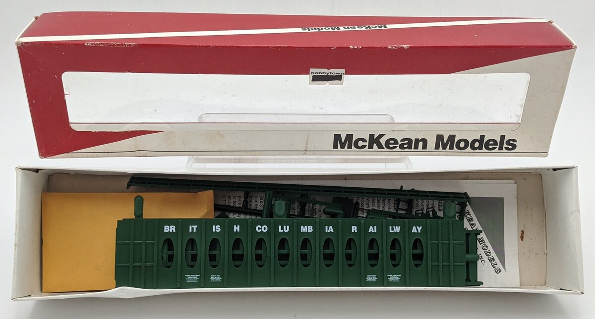 McKean 1705 HO Scale British Columbia Center Beam Flat Car #871244 LN/Box