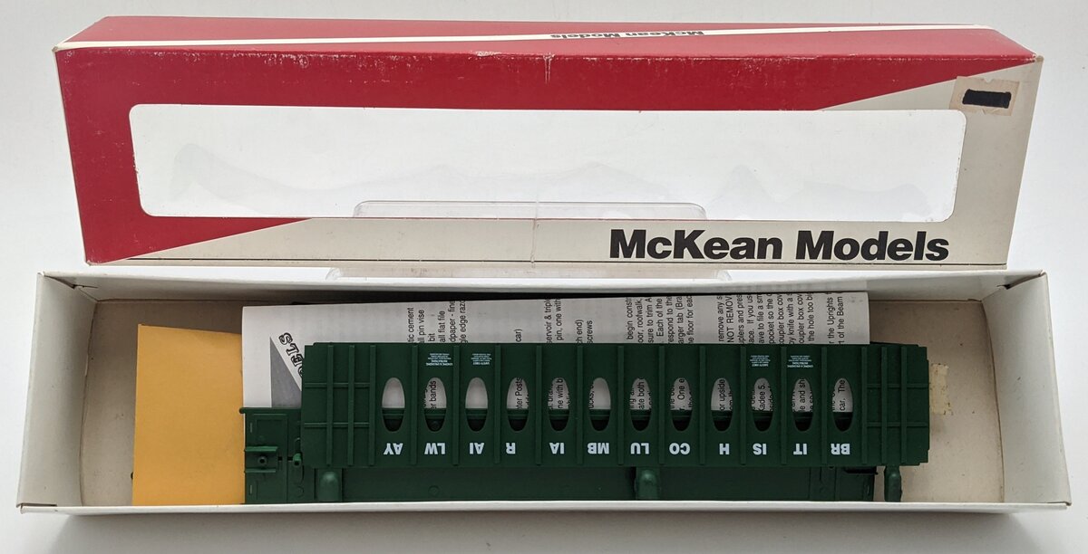 McKean 1705 HO Scale British Columbia Center Beam Flat Car #871221 LN/Box