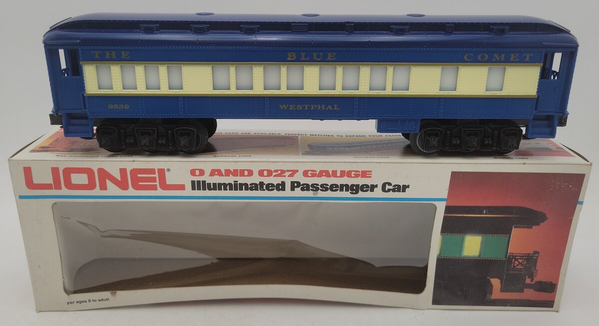 Lionel 6-9539 O Gauge The Blue Comet "Westphal" Pullman Passenger Car EX/Box
