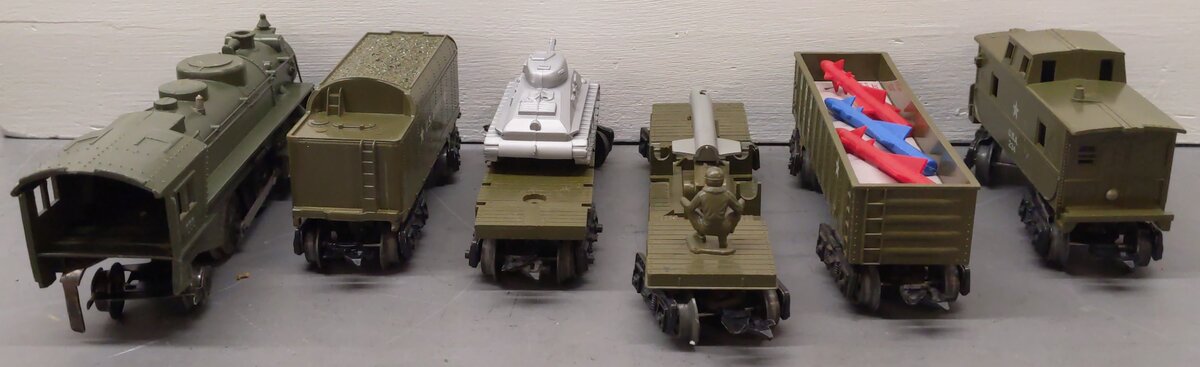 Marx 52975 Vintage O Gauge USA Military Post War Electric Train Set VG/Box