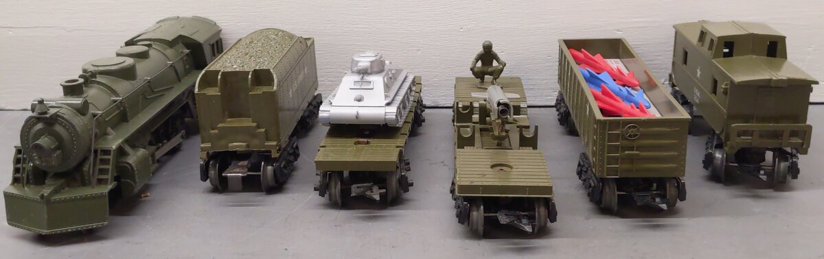 Marx 52975 Vintage O Gauge USA Military Post War Electric Train Set VG/Box