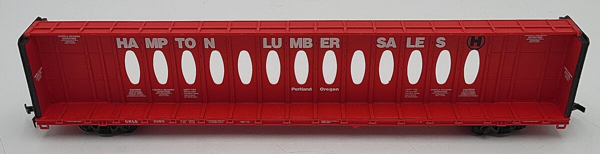 Walthers 932-4107 HO Hampton Lumber-Opera 72' Center Beam Flat Car (Single) EX/Box