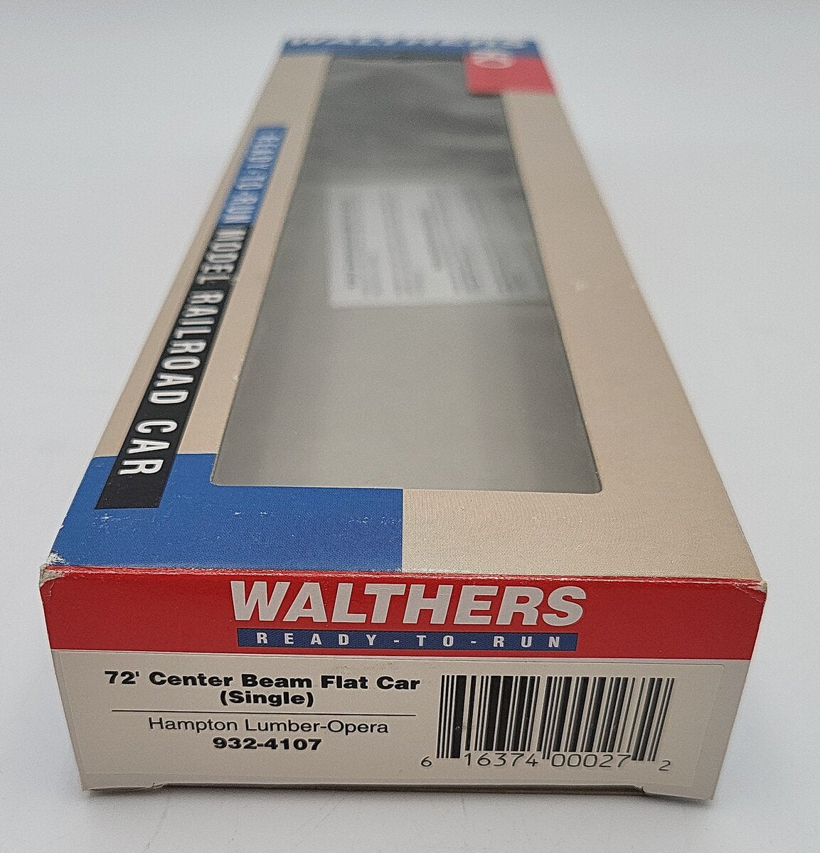 Walthers 932-4107 HO Hampton Lumber-Opera 72' Center Beam Flat Car (Single) EX/Box