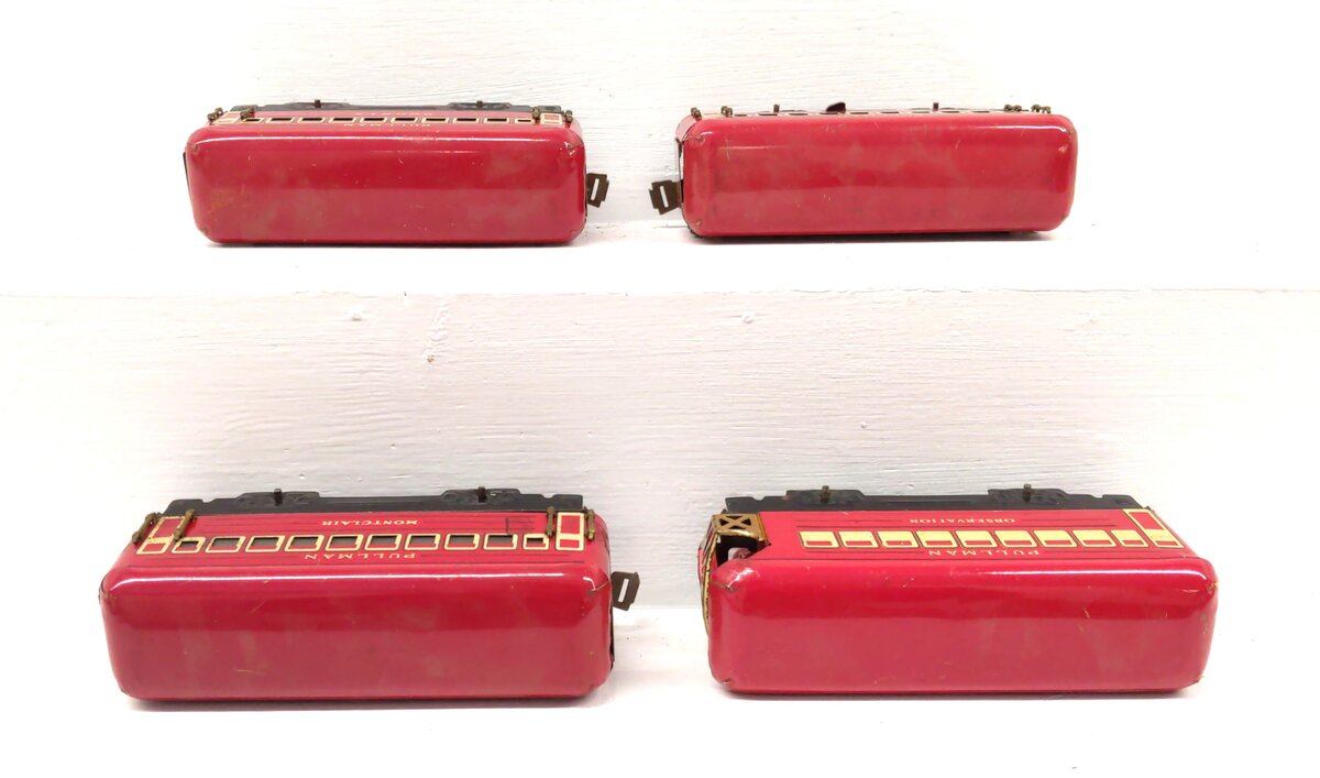 Marx Vintage O Postwar Bogota, Observation & Montclair Passenger Set [4] VG