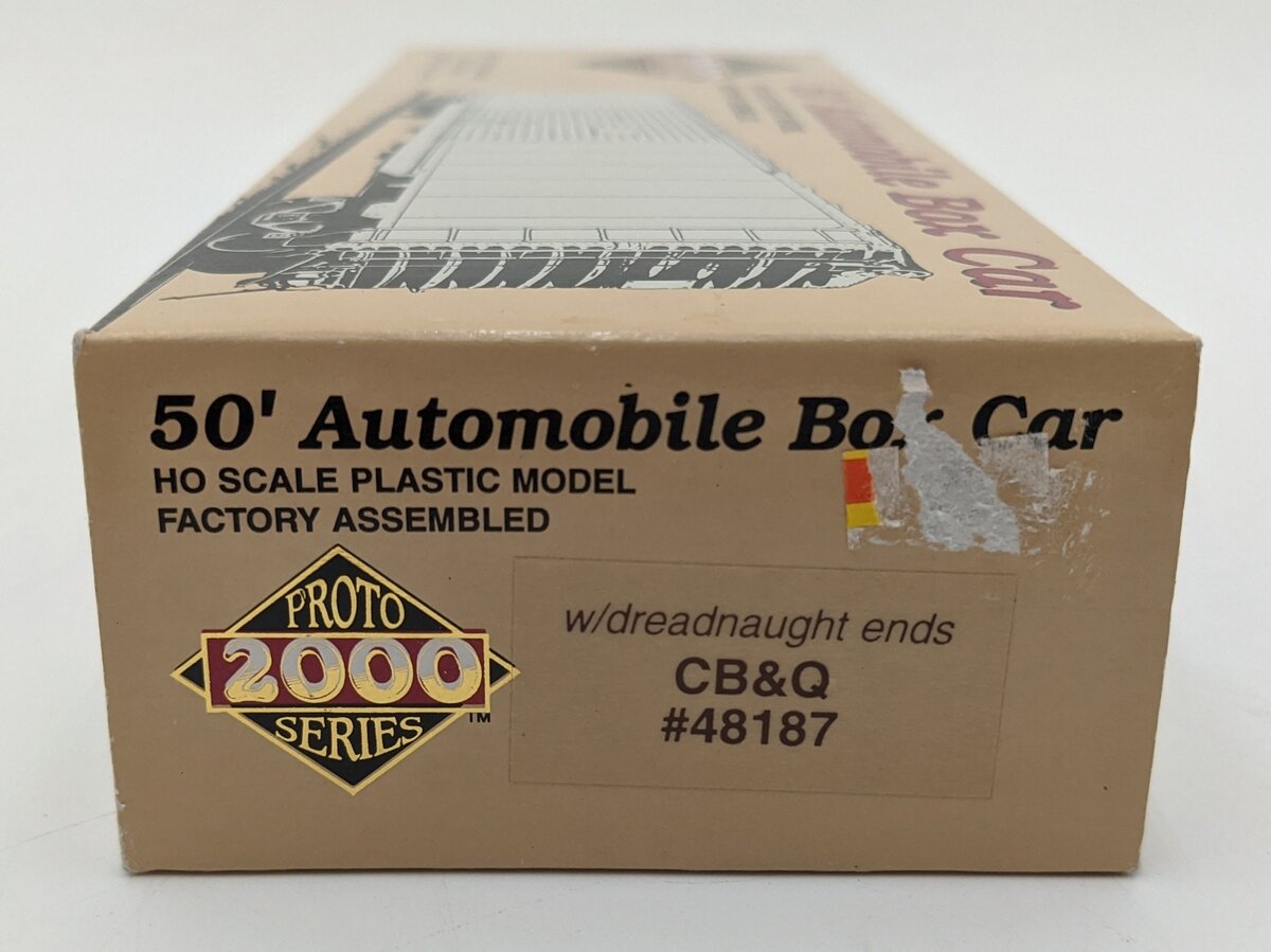 Proto 2000 587017 HO CB&Q 50' Automobile Boxcar W/Dreadnaught Ends #48187 LN/Box