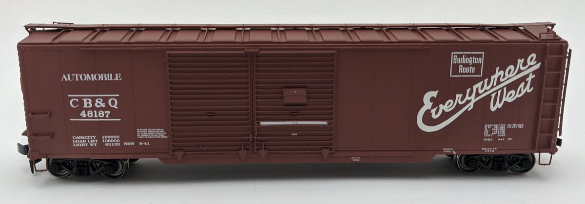 Proto 2000 587017 HO CB&Q 50' Automobile Boxcar W/Dreadnaught Ends #48187 LN/Box