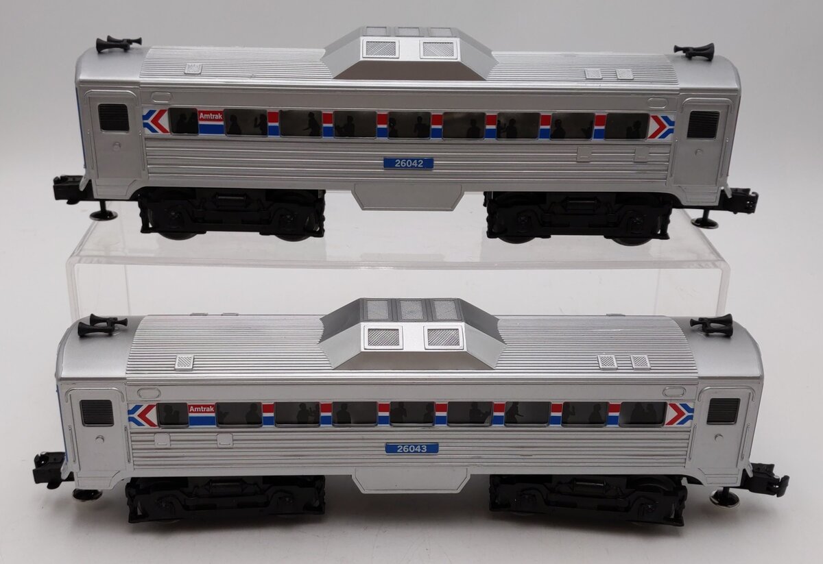 K-Line O Gauge Lighted Amtrak Rail Diesel Budd Car Dummy #26043, #26042 [2] EX