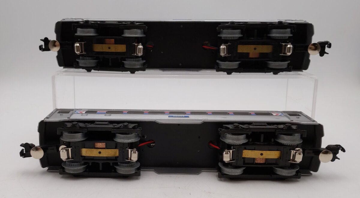 K-Line O Gauge Lighted Amtrak Rail Diesel Budd Car Dummy #26043, #26042 [2] EX