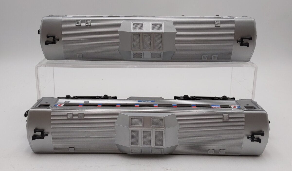 K-Line O Gauge Lighted Amtrak Rail Diesel Budd Car Dummy #26043, #26042 [2] EX