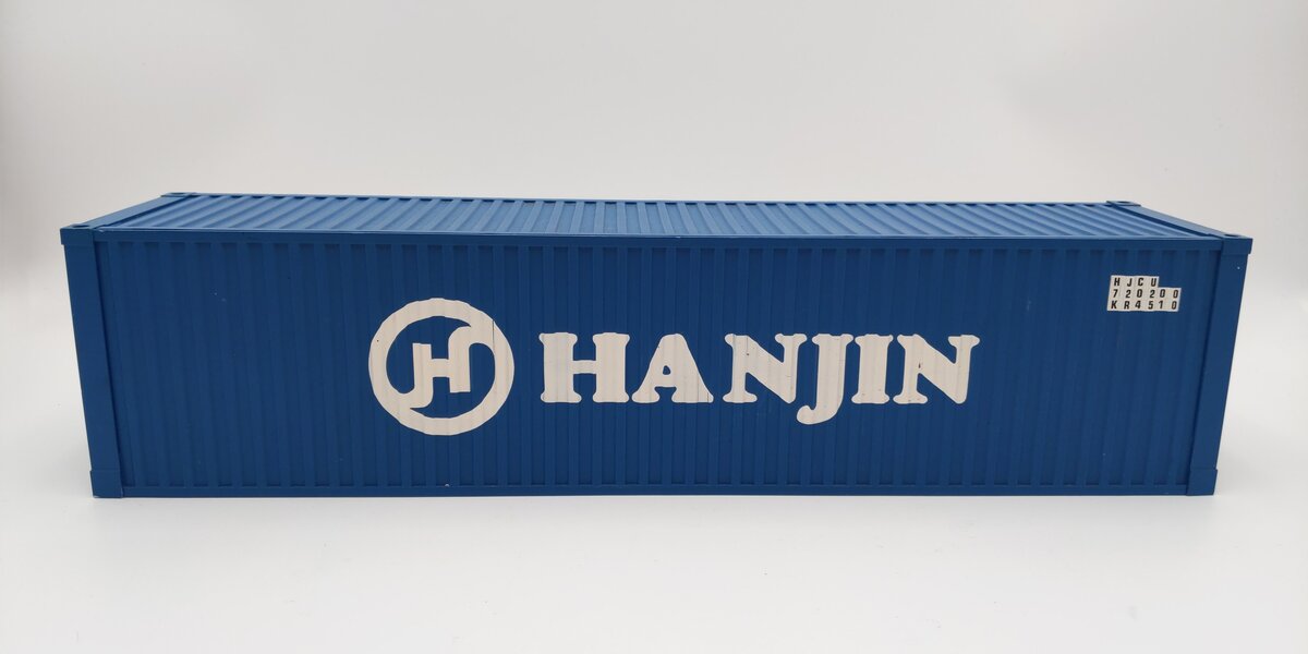 USA Trains R1724B G Hanjin 40' Container with Corrugated Sides EX