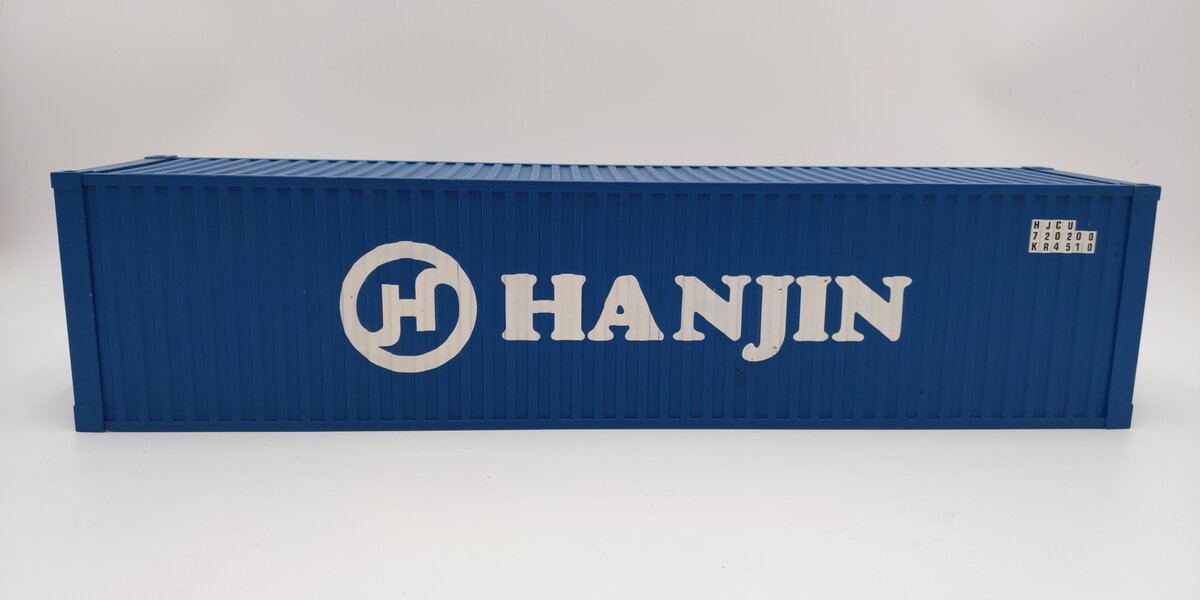 USA Trains R1724B G Hanjin 40' Container with Corrugated Sides EX