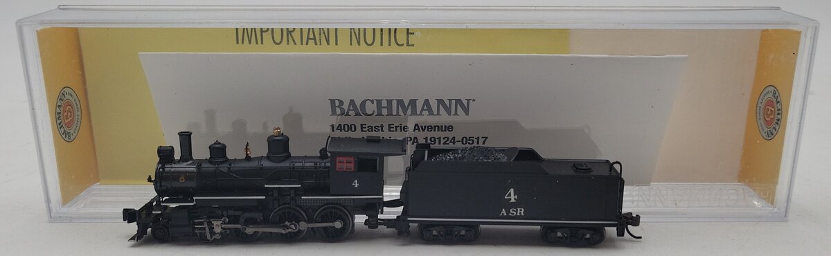 Bachmann 51452 N Painted 4-6-0 Steam Locomotive w/DCC (Black& Red)-Custom #4 LN/Box