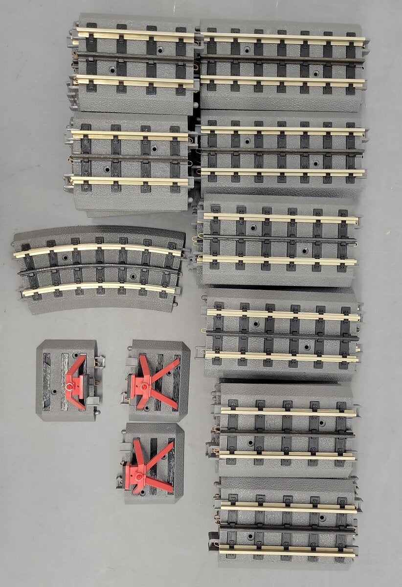 MTH O Gauge Assorted Straight & Curved Track Sections [35] EX