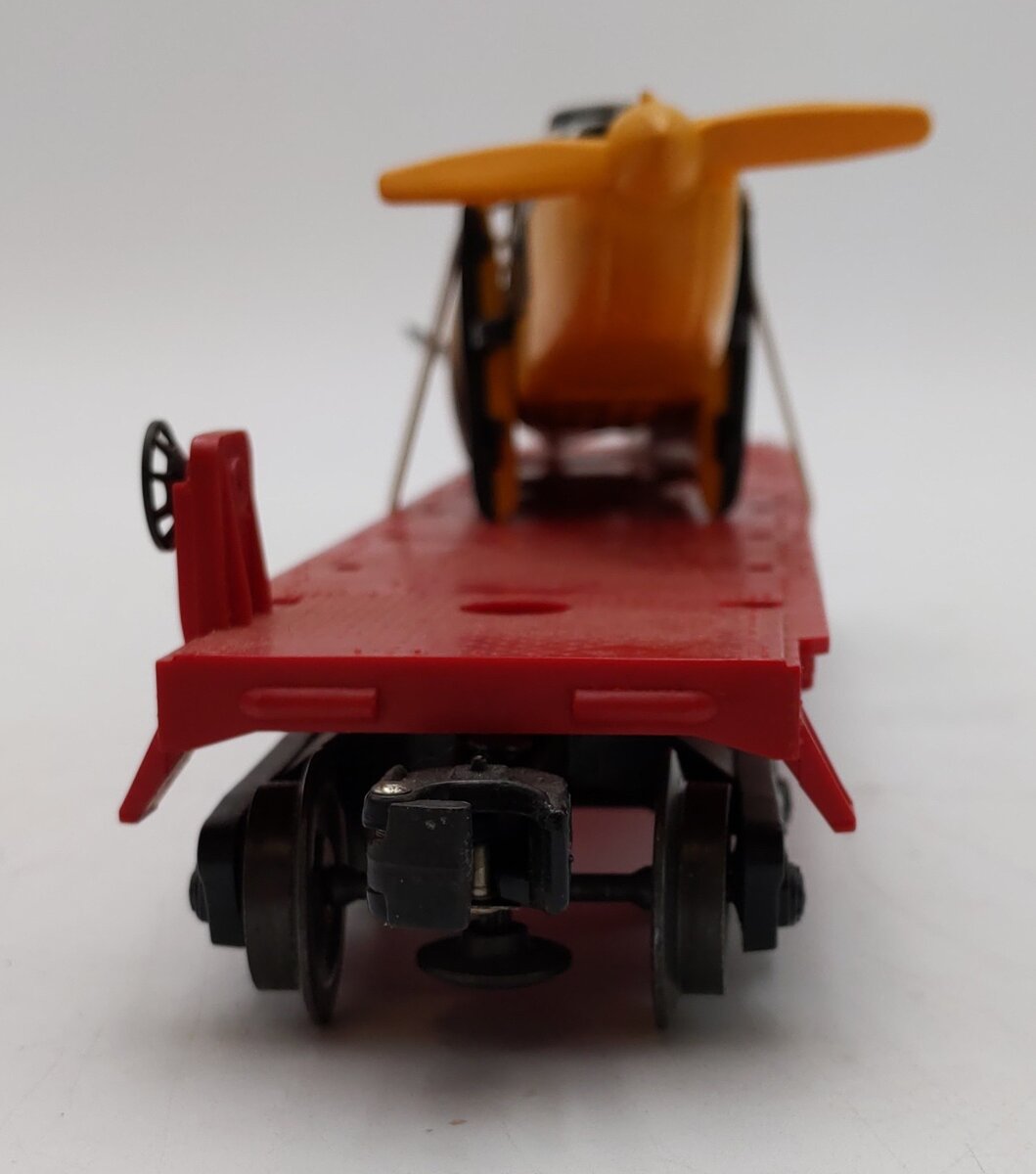 Lionel 6800 Vintage O Flatcar with Black over Yellow Airplane EX/Box