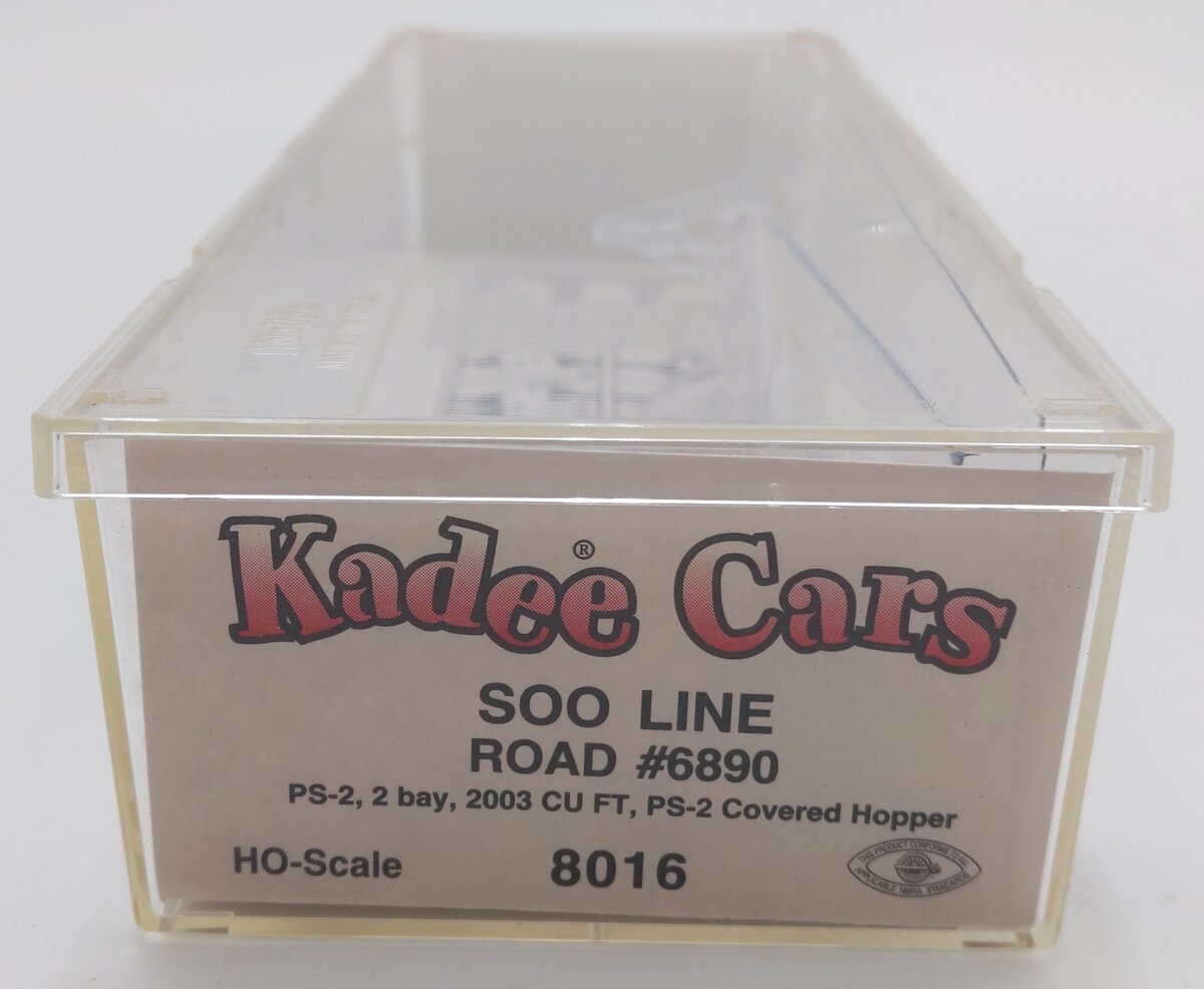 Kadee 8016 HO Scale SOO Line 2-Bay Covered Hopper #6890 LN/Box
