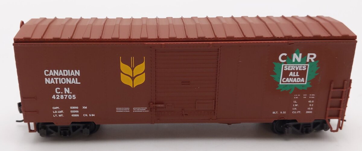 Trains Canada 1-2029 HO Scale Canadian National Railway 40' Boxcar #428705 EX/Box