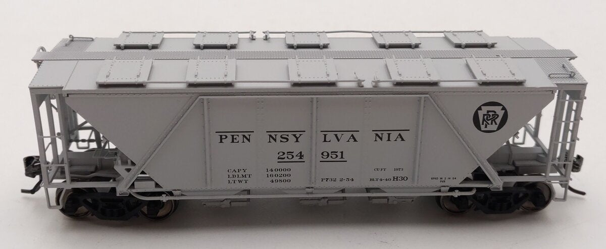 Bowser 40704 HO Scale PRR Circle Keystone Gray H-30 Hopper Car #254951 LN/Box