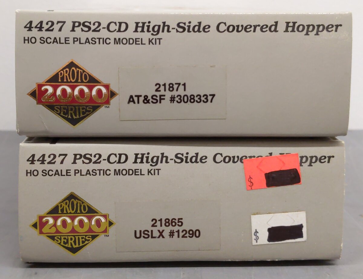 Proto 2000 HO Scale 4427 PS2-CD High-Side Covered Hopper Kits: 21865 & 21871 [2] LN/Box