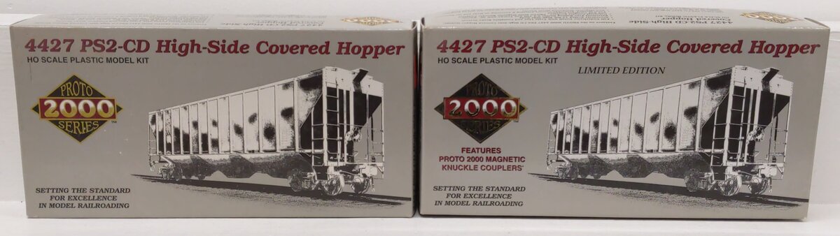 Proto 2000 HO Scale 4427 PS2-CD High-Side Covered Hopper Kits: 21865 & 21871 [2] LN/Box
