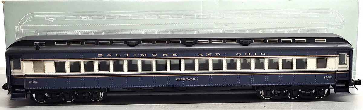 Aristo-Craft 31302 G Scale B&O "Deer Park" Heavyweight Coach Car (Metal Wheels) EX/Box