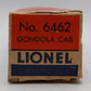 Lionel 6462 Vintage O New York Central Black Gondola EX/Box