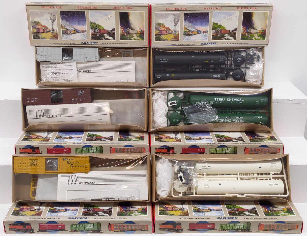 Walthers HO Scale Assorted Freight Car Kits [6] NIB
