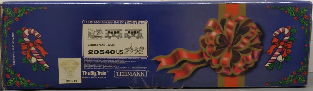 LGB 20540 G Scale Christmas Passenger Train Set EX/Box
