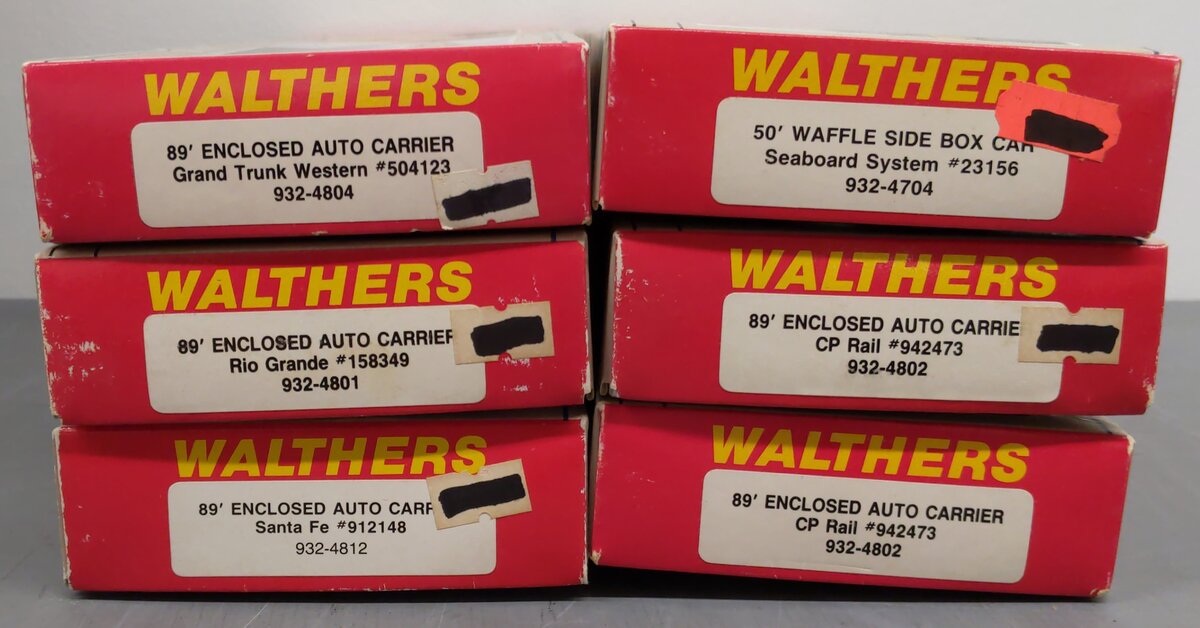 Walthers HO Scale Assorted Freight Car Kits [6] LN/Box