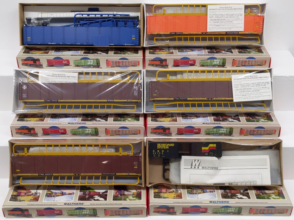 Walthers HO Scale Assorted Freight Car Kits [6] LN/Box