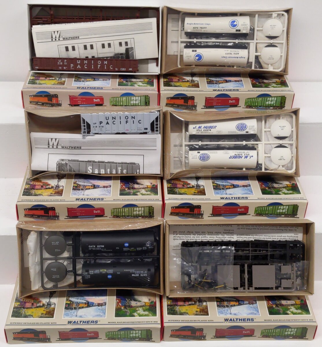 Walthers HO Scale Assorted Freight Car Kits [6] LN/Box