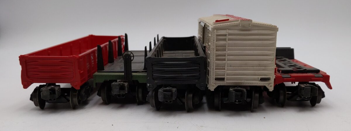 Lionel O Gauge Freight Cars 6376, 6430, 6462, 6462, 3461X [5] VG/Box